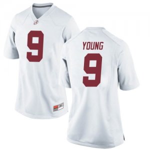 Women's Alabama Crimson Tide #9 Bryce Young White Game NCAA College Football Jersey 2403ZCNQ2